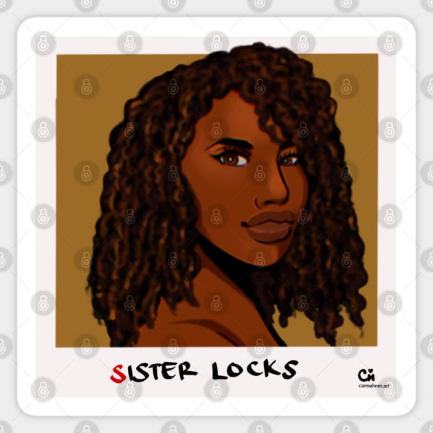 Sister Locks Sticker by CarmahnArt